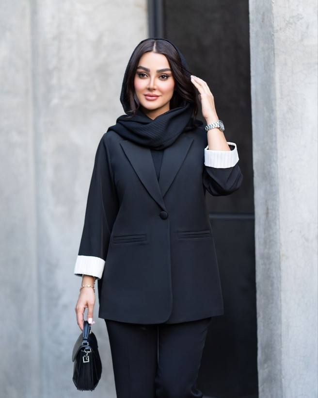 کت زنانه جنس بزیاق مدل زارا دارای رنگبندی