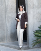 کت زنانه جنس بزیاق مدل زارا دارای رنگبندی